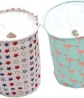 2Pcs Foldable Laundry Basket for Dirty Clothes Space Saving Storage Organizer Includes Star Pattern for Home Organization