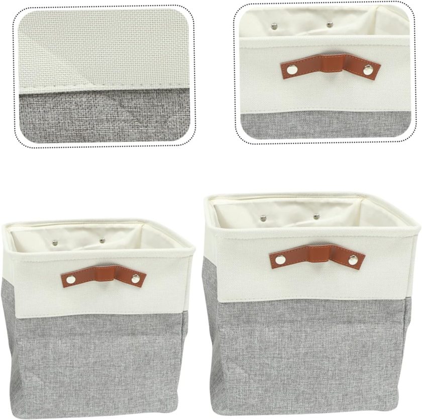 2Pcs Foldable Cloth Storage Basket for Laundry and Stylish and Design Multifunctional Storage for Home Organization - Image 2