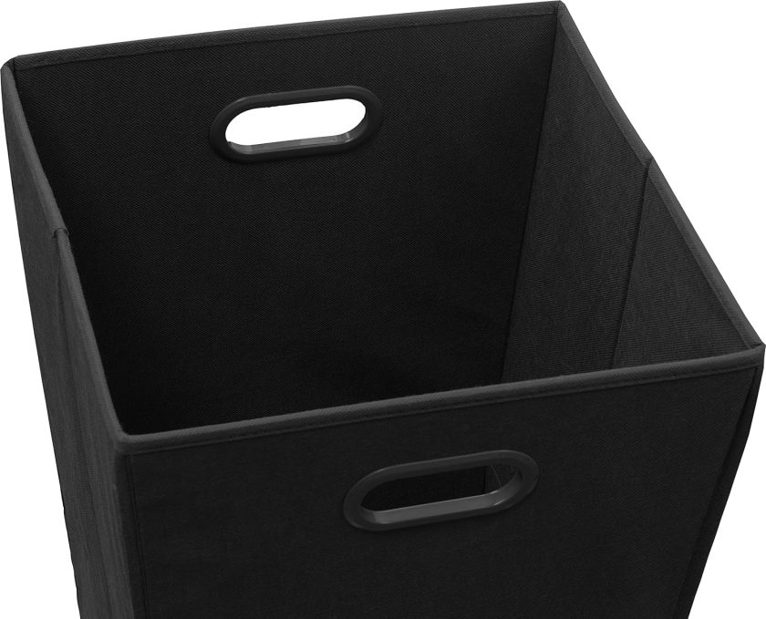 Foldable Closet Laundry Hamper Basket, Black - Image 2
